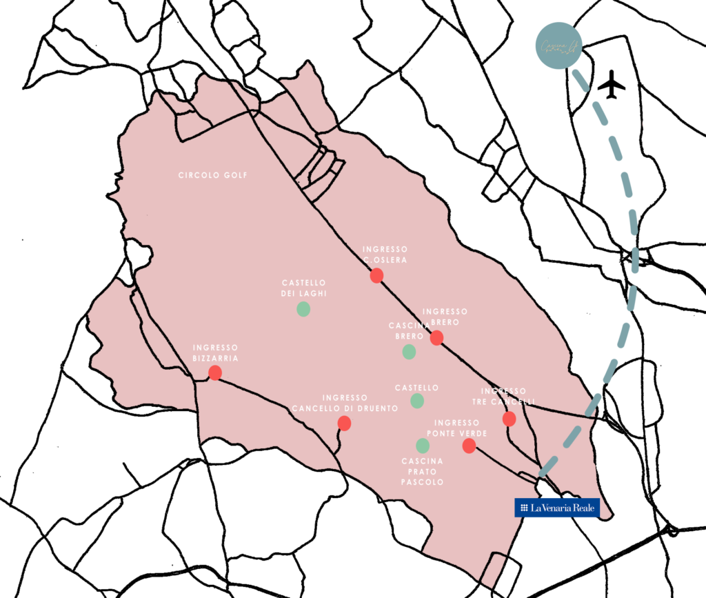 MAPPA PARCO-PARCO DELLA MANDRIA-VENARIA REALE-TORINO